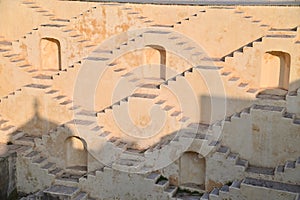 Panna Meena Ka Kund, Ancient Indian Stepwell with Symmetrical Steps in Jaipur