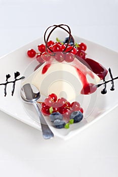 Pannacotta dessert