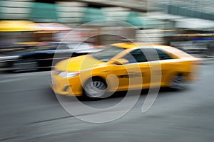 Panned Taxi photo