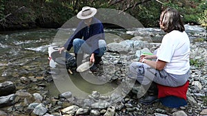 Panning for gold at spruce creek