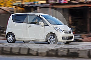 Panning Photography a car at the road
