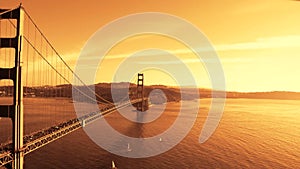 Panning Time Lapse of the Golden Gate Bridge San Francisco