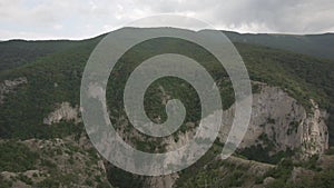 panning from top to bottom of the Grand Canyon of Crimea