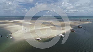 panning view of legendary beach at Northeast Brazil.