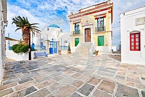 The Pano Piatsa at the village Pano Chora of Serifos island, Greece