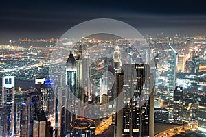 Panoram of night Dubai