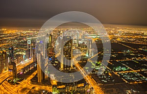 Panoram of night Dubai