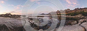 Panorama of the 12 Apostles and Lion`s Head at sunset