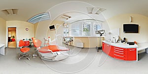 Panorama 360 degree inside dental clinic