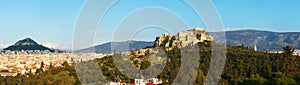 Panorama with Acropolis in Athens, Greece