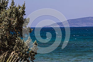 Panorama on the aegean sea from Cesme Turkey