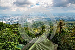 Panorama aerial view of Chiang Mai city, Thailand