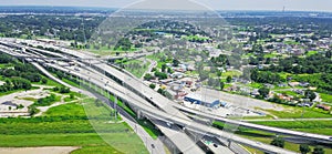 Panoramic top view elevated highway 90 and Westbank expressway i photo