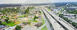 Panoramic top view elevated highway 90 and Westbank expressway i photo