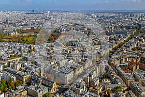 Panorama and aerial view of Paris