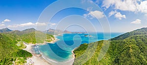 Panorama Aerial view of Tai Long Wan, Sai Kung, Hong Kong