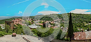 Panorama of Alazani Valley, Georgia, close to Tbilisi photo