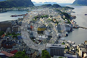 Panorama of Alesund, Norway