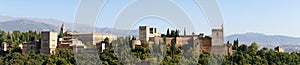 Panorama of Alhambra in Granada