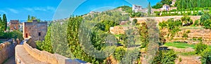 Panorama from Alhambra ramparts, Granada, Spain photo