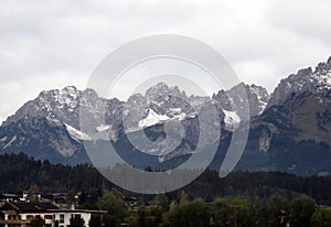 Panorama of the Alps near Wald im Pinzgau. photo