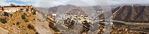 Panorama of Amber Fort. Jaipur, India