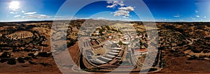 Idanha-a-Velha, Portugal. 360 panorama of the city, taken from the drone. photo