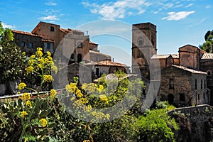 panorama of an ancient Sicilian village