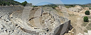 Panorama of ancient theatre in Patara