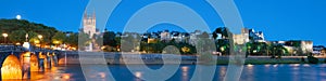 Panorama of Angers at night