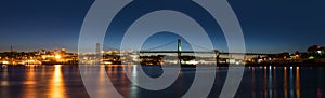 Panorama of Angus L. Macdonald Bridge that connects Halifax to D