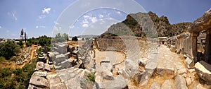 Panorama of antique greek-roman theatre