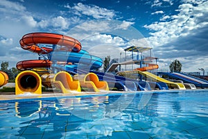 Panorama aquapark sliders, aqua park, water park