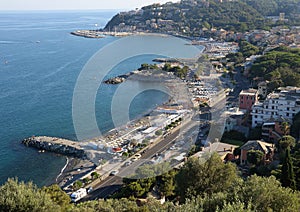 Panorama of Arenzano with its gulf characteristics and the view that sweeps towards Cogoleto.