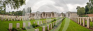 Panorama Arras France, World War 1 Memorial, Faubourg d`Amiens British Cemetery