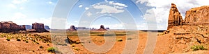 Panorama: The Artist Point - Monument Valley scenic panorama - Arizona, AZ