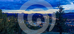 Panorama, as seen from Bend from Pilot Butte Neighborhood Park, Oregon