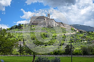 Assisi view from its countryside. Color image