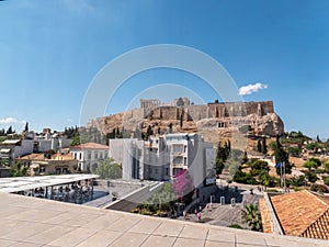 Panorama of Athens and Acropolis hill, Greece.