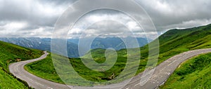 Panorama of the Aubisque pass in the French Pyrenees photo