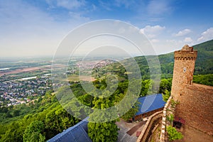 Panorama from Auerbach castle tower, Germany