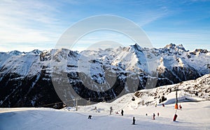 Panorama of the Austrian ski resort Ischgl