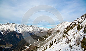 Panorama of the Austrian ski resort Ischgl