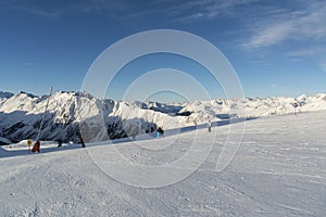 Panorama of the Austrian ski resort of Ischgl