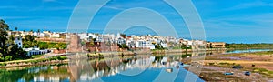 Panorama of Azemmour on the bank of Oum Er-Rbia River in Morocco