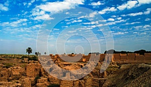 Panorama of Babylon ruins, Hillah, Iraq photo