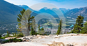 Panorama of Baff in Alberta