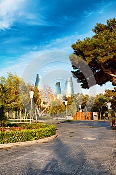 Panorama of Baku city, Azerbaijan