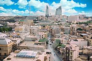 Panorama of Baku city, Azerbaijan