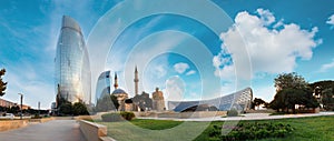 Panorama of Baku city, Azerbaijan photo